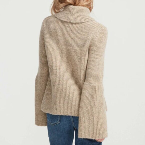 HOLEBROOK Tove Rollneck Sweater Sand Size Medium - Picture 2 of 10